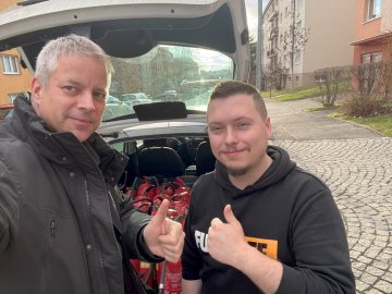 Deliveries of Fire Extinguishers to the Front Lines