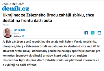 Jablonecký Deník.cz on the Work of Vasyl Andrishko and Jan Riedl