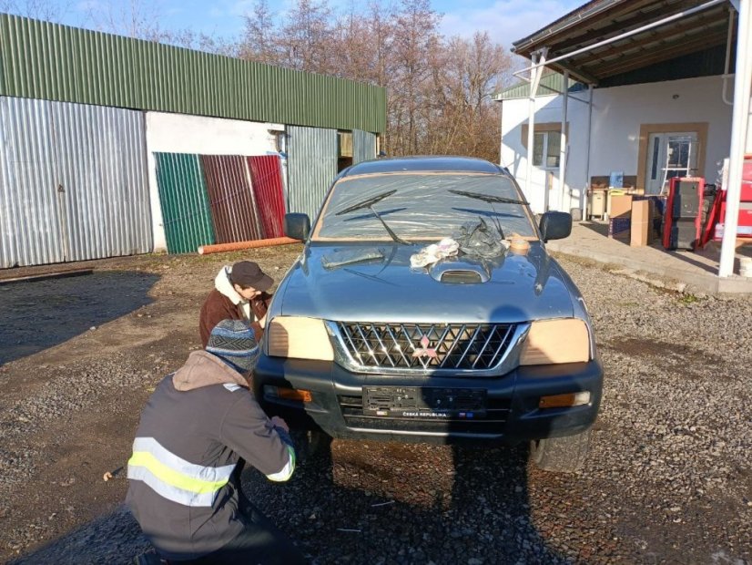 Terénní pickup pro A0139, dělostřelecká divize 101. Brigáda bezpečnosti generálního štábu