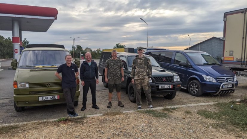 Civilní auto pro evakuaci - 3. operační brigádu Národní gardy Ukrajiny
