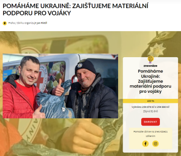 Our Fundraiser for Material Aid to Soldiers Has Been Completed – Thank You!